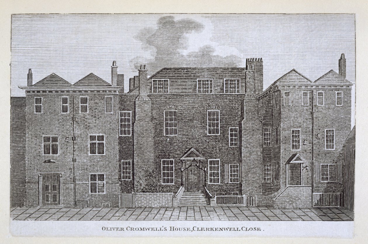 Casa di Oliver Cromwell, Clerkenwell Close, XIX secolo da English School