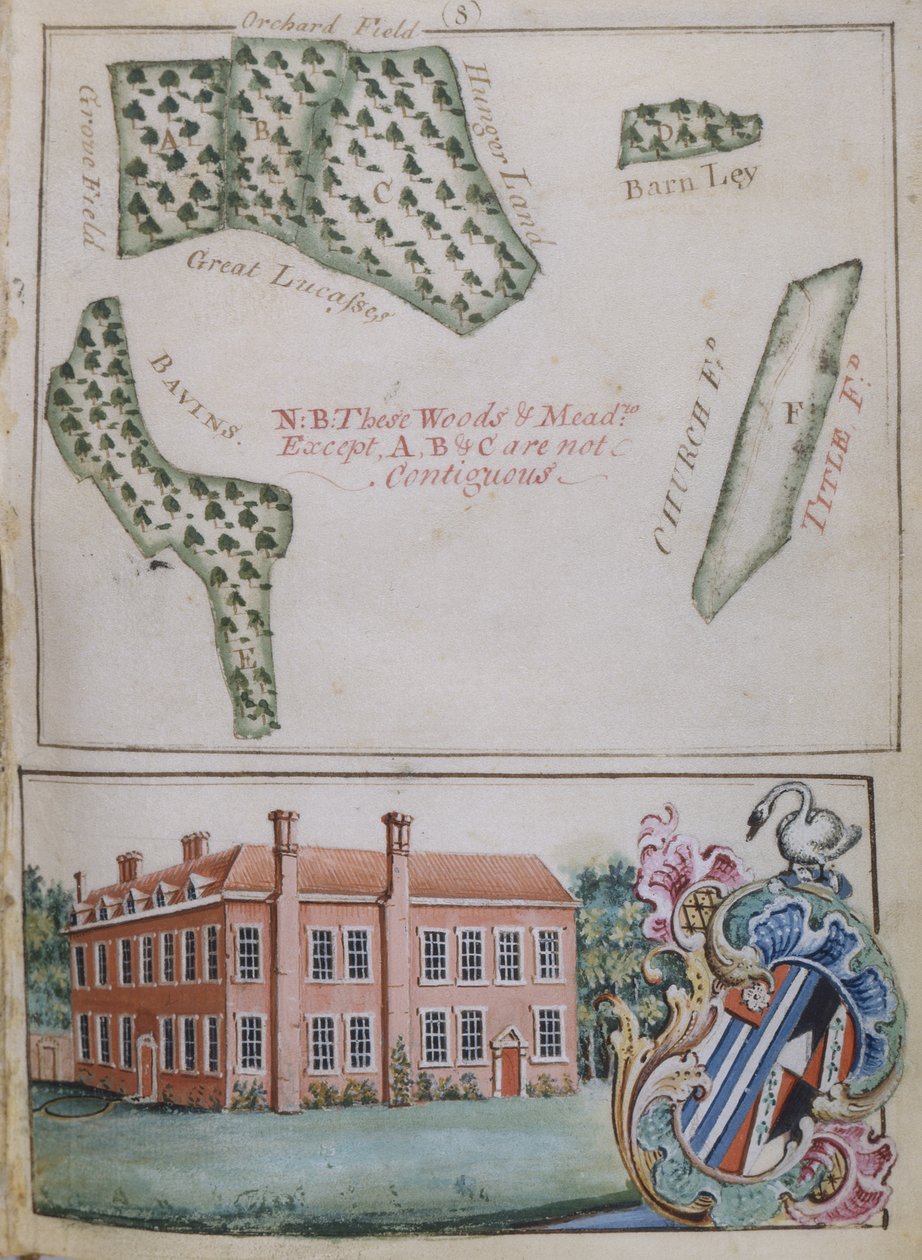 Pagina 8, da Un rilievo della tenuta di John Plampin, Esq., 1774 da English School