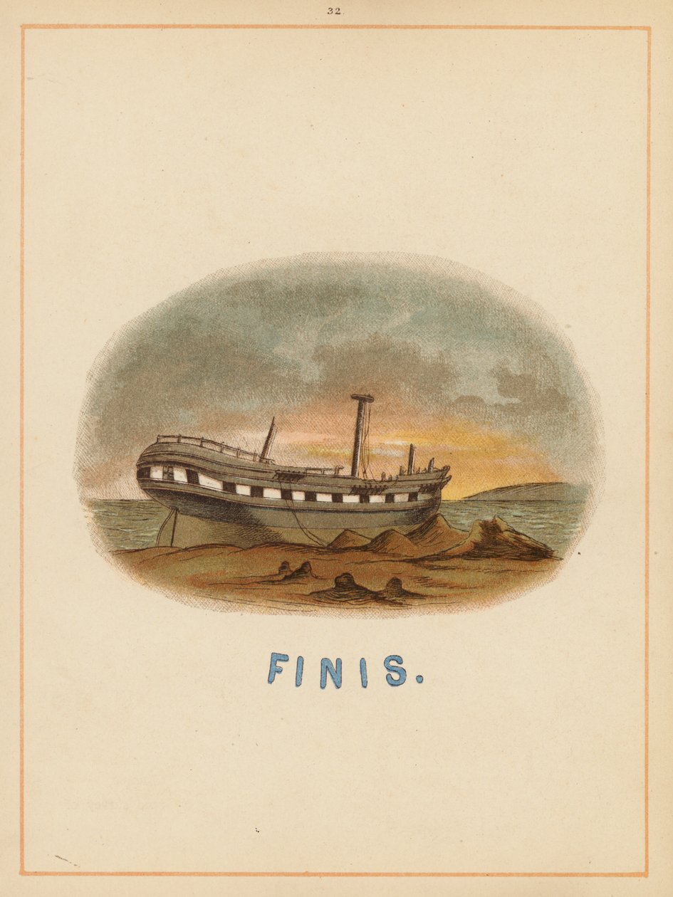 Pagina da Le barche del mondo, fine del XIX secolo (litografia a colori) da English School