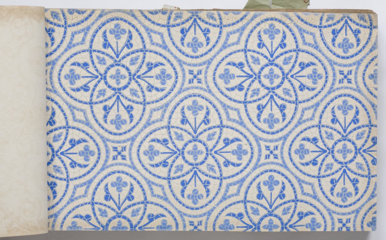 Pagina da un libro di campioni di carta da parati da English School