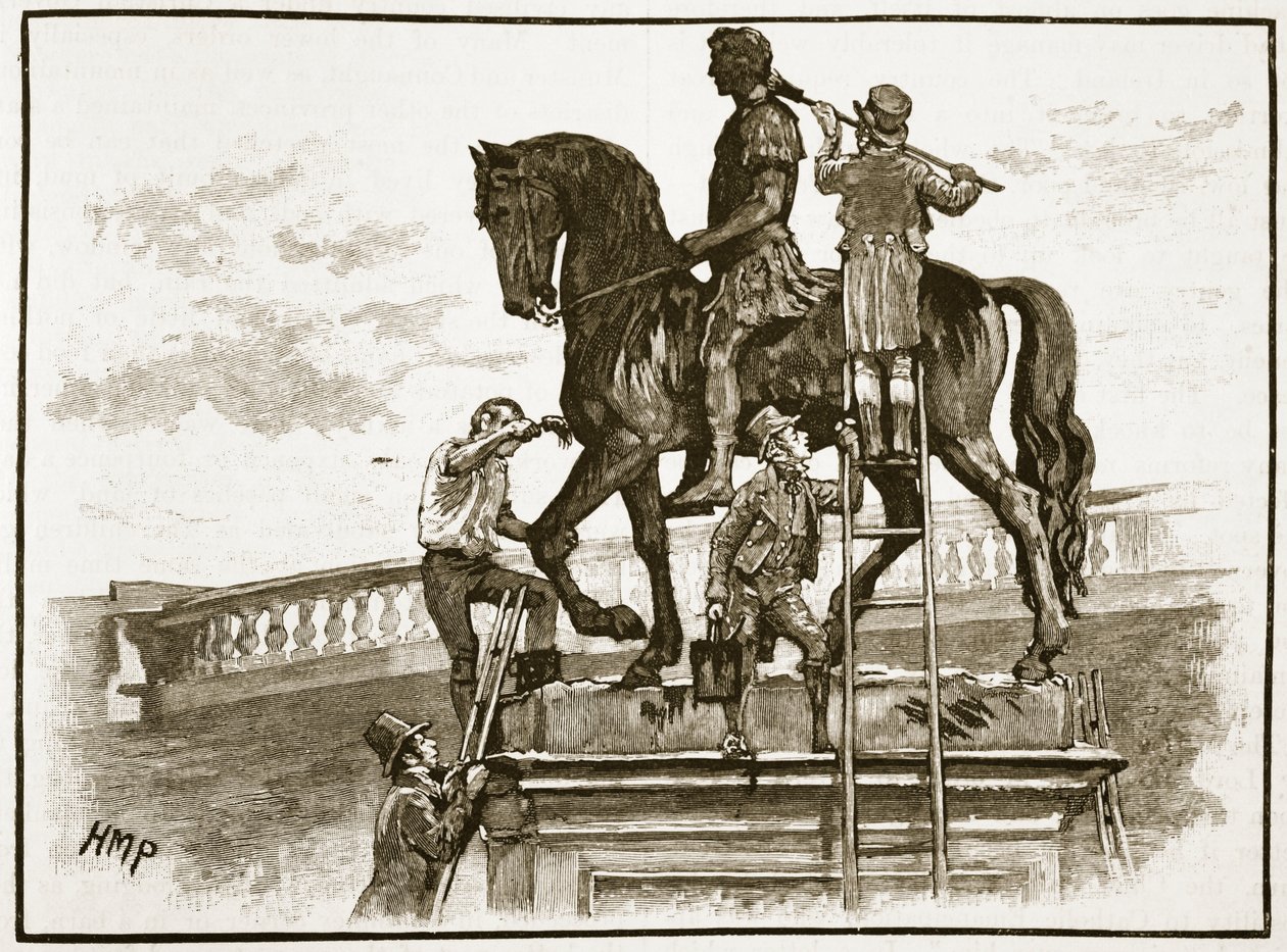 Dipinto di Re Guglielmo Nero, Dublino, 1822, illustrazione da Cassells Illustrated History of England da English School