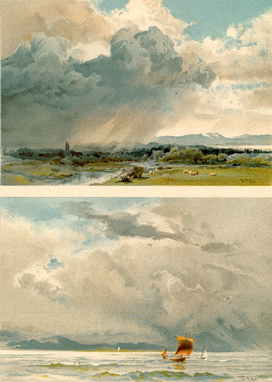 Dipingere i cieli (litografia a colori) da English School