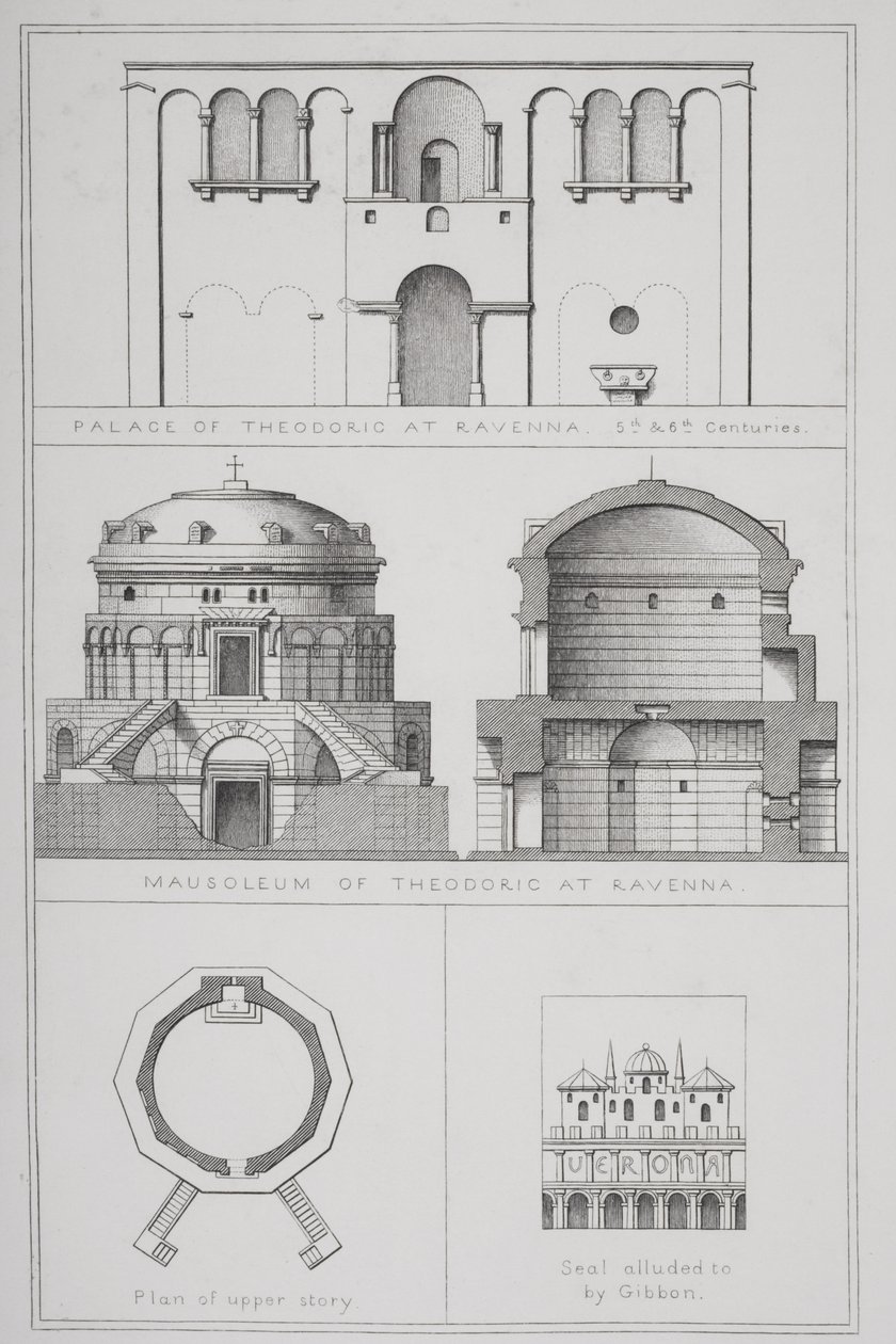 Palazzo e Mausoleo di Teodorico (c.454-526) a Ravenna, da Storia dell