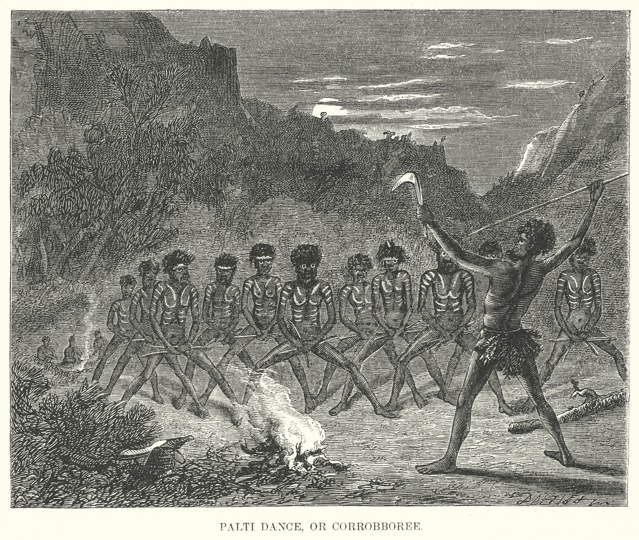 Danza dei Palti, o Corrobboree (incisione) da English School