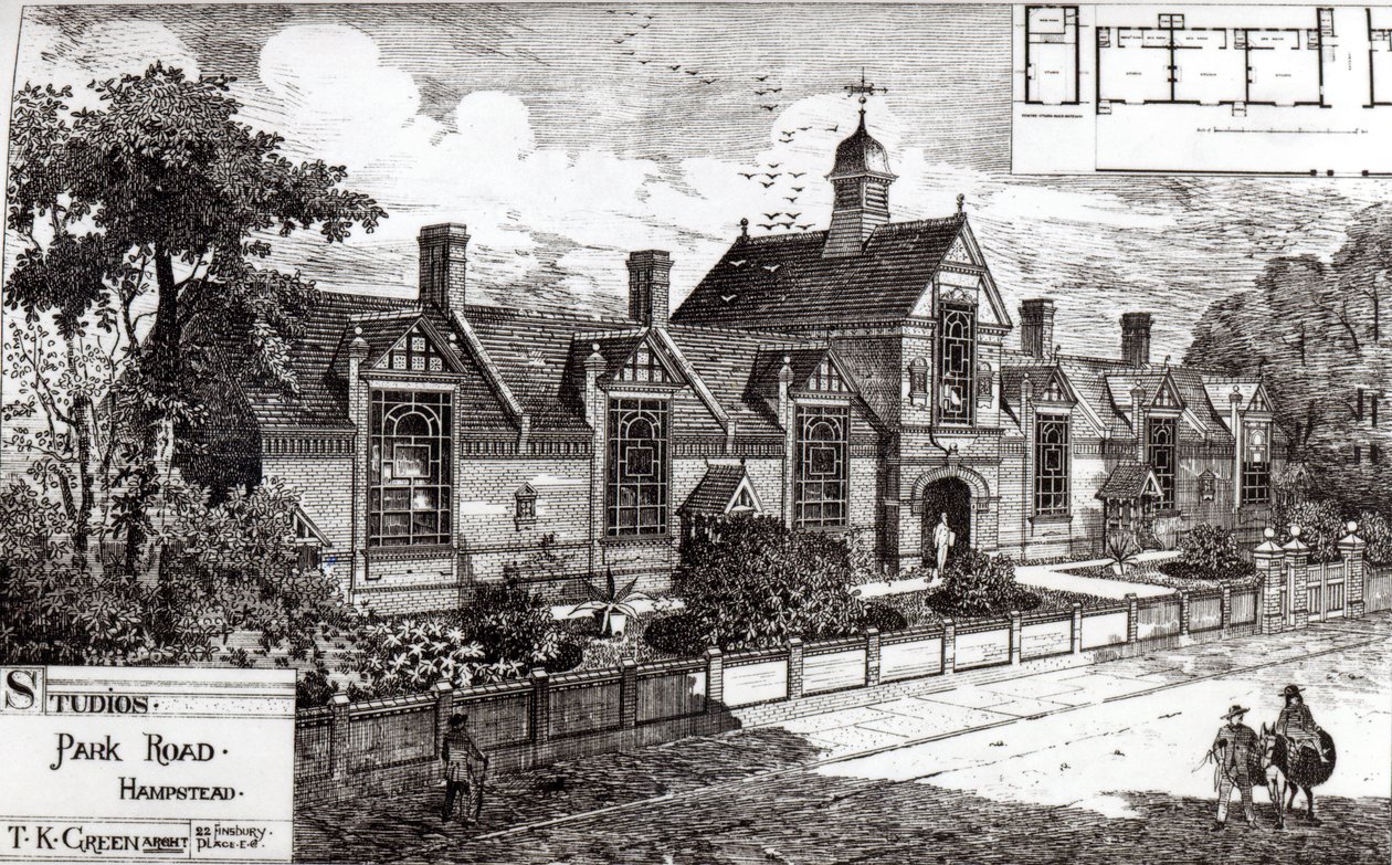 Park Road, Hampstead, da The Building News, 3 settembre 1880 da English School