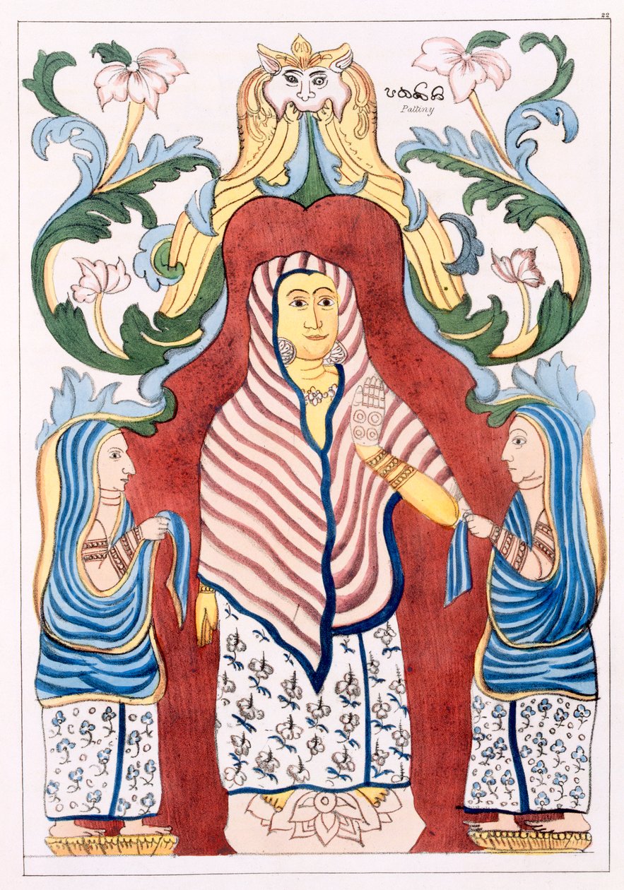 Pattinee Dewa, i Quattro Guardiani delle Colline, da La Storia e Dottrina del Buddhismo di Edward Upham, 1829 da English School