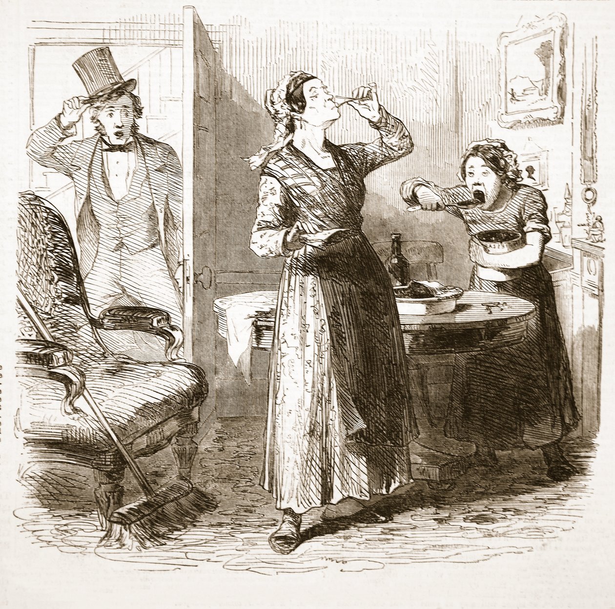 Schizzi pittoreschi di Londra: La casa di alloggio, da The Illustrated London News, 1849 da English School