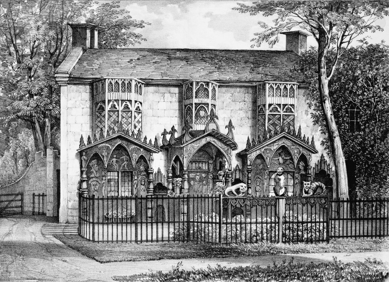 Plas Newyyd, vicino a Llangollen, Galles, la residenza di Lady Eleanor Butler e Miss Ponsonby da English School
