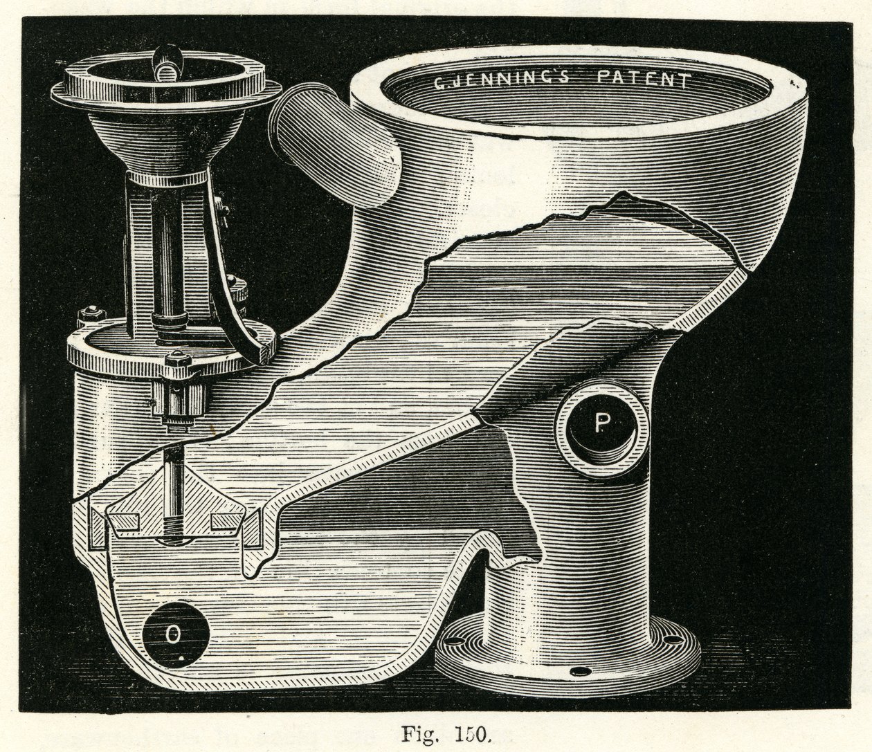 Water closet a valvola a immersione, 1870 da English School