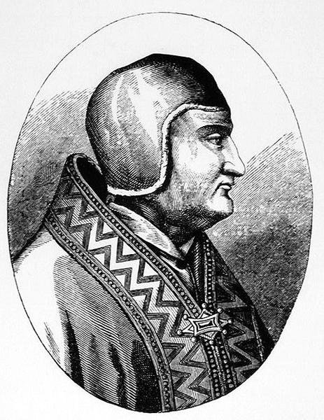 Papa Clemente IV, illustrazione da Scienza e Letteratura nel Medioevo e nel Rinascimento, scritta e incisa da Paul Lacroix da English School