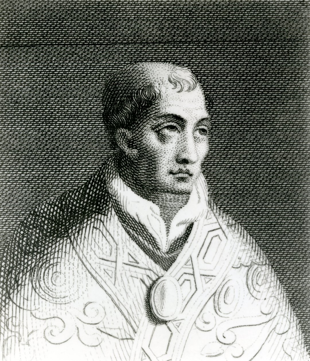 Papa Giovanni VIII (820-82) (incisione) da English School