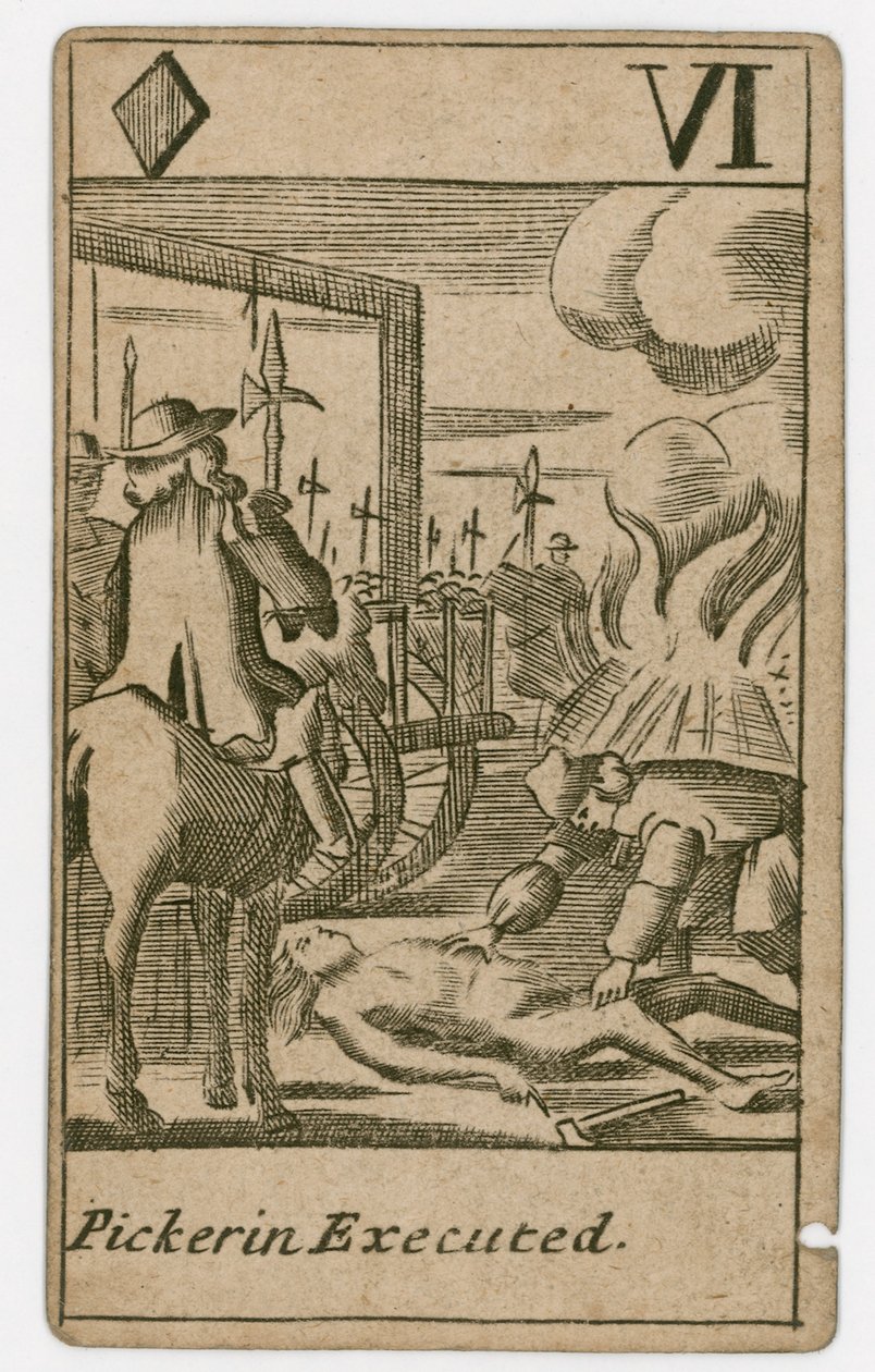 Carta da gioco "Trama papale" (incisione) da English School