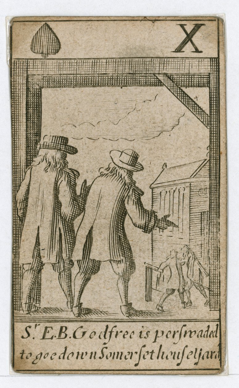 Carta da gioco "Trama papale" (incisione) da English School