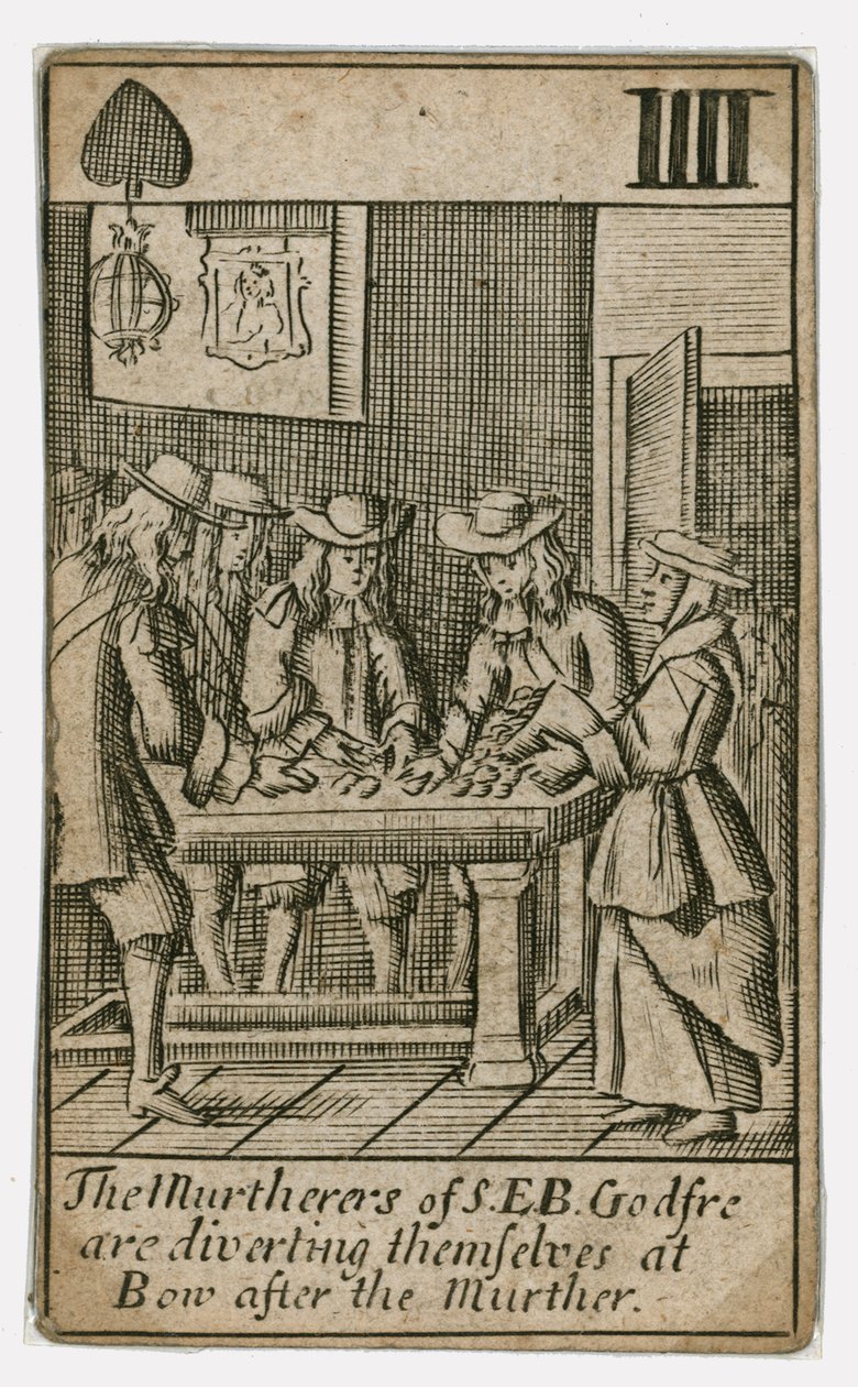 Carta da gioco "Trama papale" (incisione) da English School