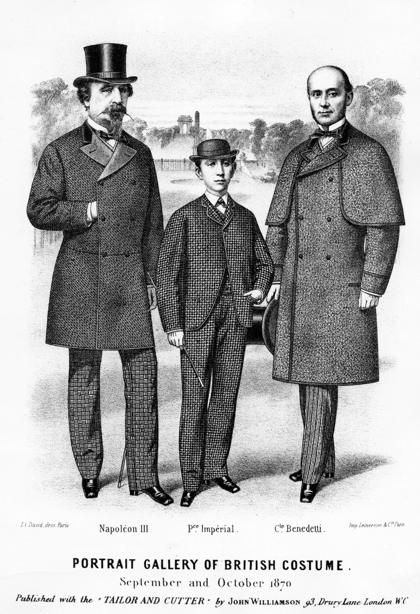 Galleria di ritratti di costumi britannici, pubblicata con il Tailor and Cutter da John Williamson, 1870 da English School