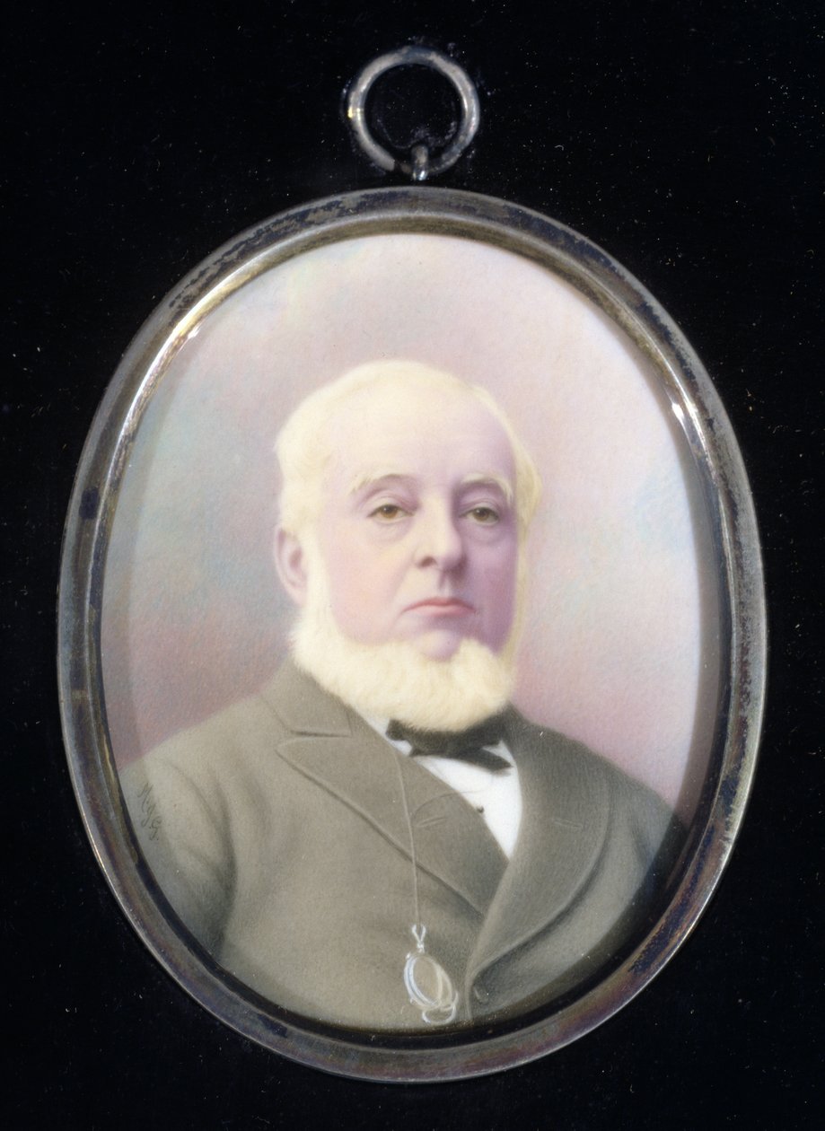 Ritratto miniatura di Warren de la Rue (1815-89) da English School