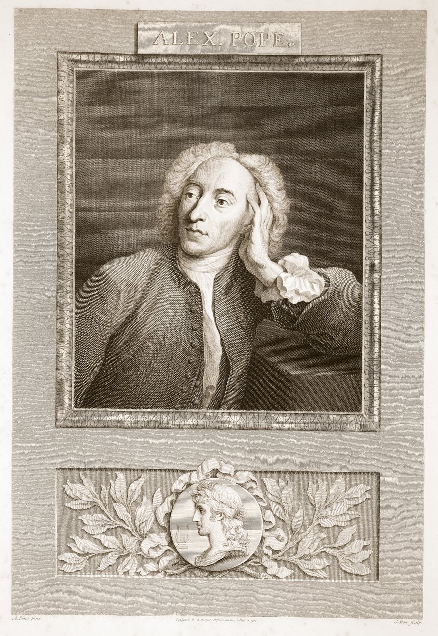 Ritratto di Alexander Pope, illustrazione da La storia d
