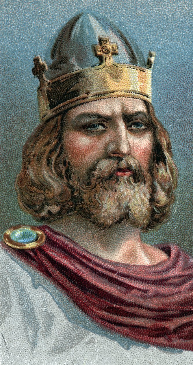 Ritratto di Alfredo il Grande (849-899), Re del Wessex - Dalla serie 