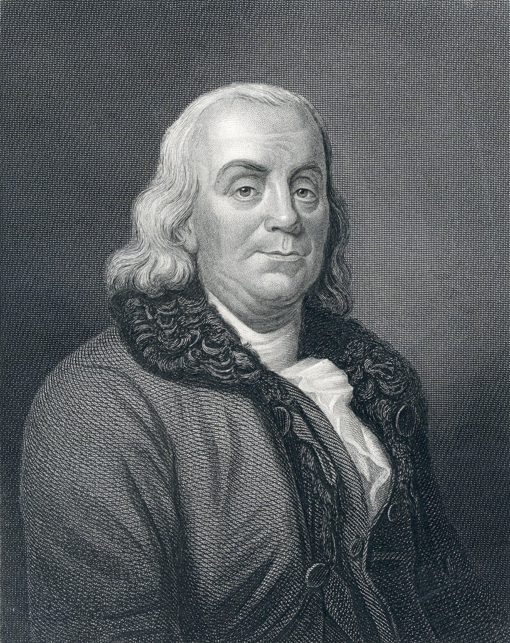 Ritratto di Benjamin Franklin, c.1833 da English School