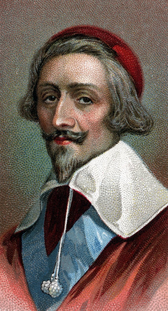 Ritratto del Cardinale Richelieu (Armand Jean du Plessis, Cardinale di Richelieu) (1585-1642), clero, nobile e statista francese - Dalla serie 