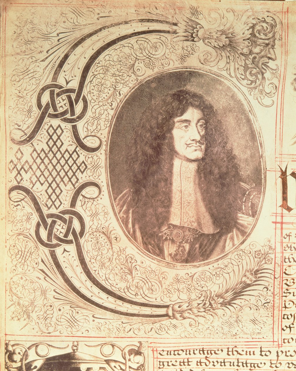 Ritratto di Carlo II dalla Carta della Hudson