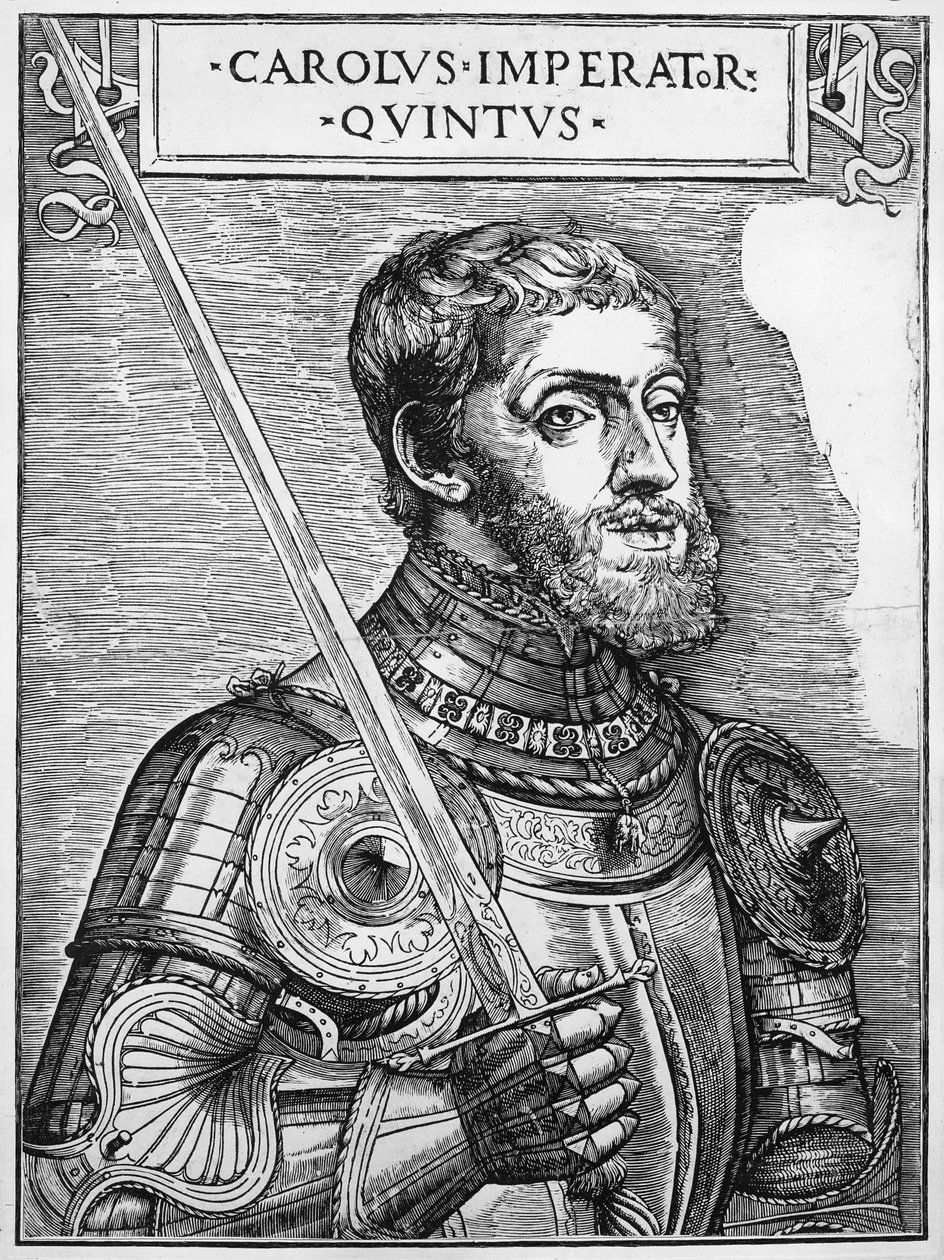 Ritratto di Carlo V (1500-58), Sacro Romano Imperatore da English School
