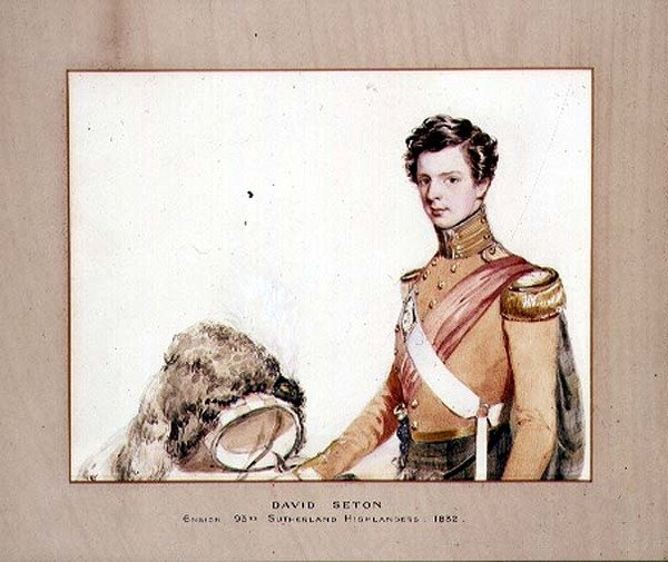 Ritratto di David Seton, Alfiere 93° Sutherland Highlanders da English School