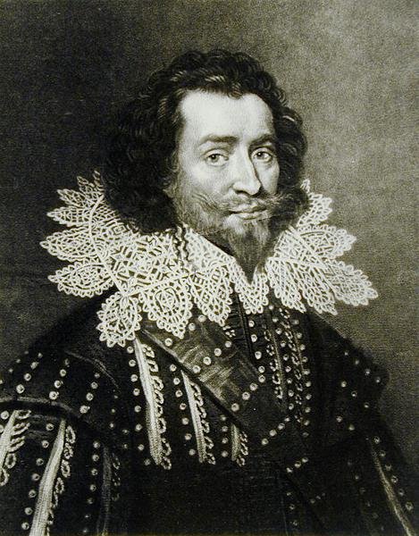 Ritratto di George Villiers, 1° Duca di Buckingham (1592-1628) inciso da Richard Earlom (1743-1822) e Charles Turner (c.1773-1857) da Illustrious Characters in British History (mezzotinto) da English School