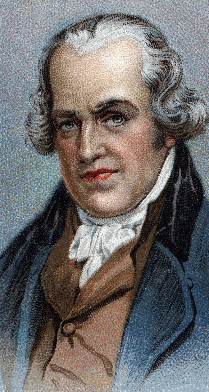 Ritratto di James Watt (1736-1819), ingegnere scozzese - Dalla serie "Leaders of Men" - Cromolitografia - Scuola Inglese, XX secolo da English School
