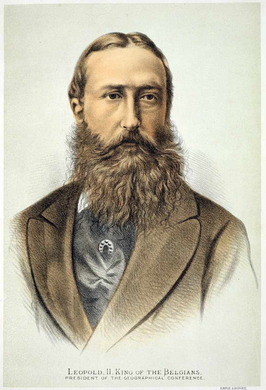 Ritratto di Leopoldo II (1835-1909), Re del Belgio (1865-1909) da English School