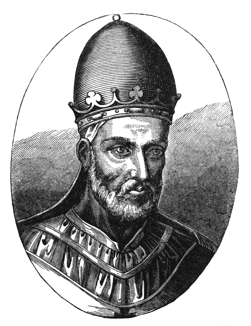 Ritratto di Papa Onorio III, illustrazione da 