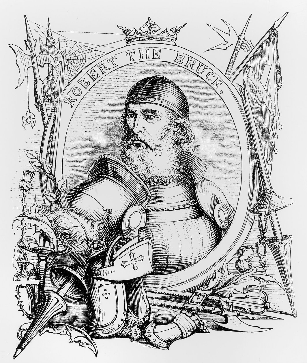 Ritratto di Roberto I di Scozia (1274-1329) da English School