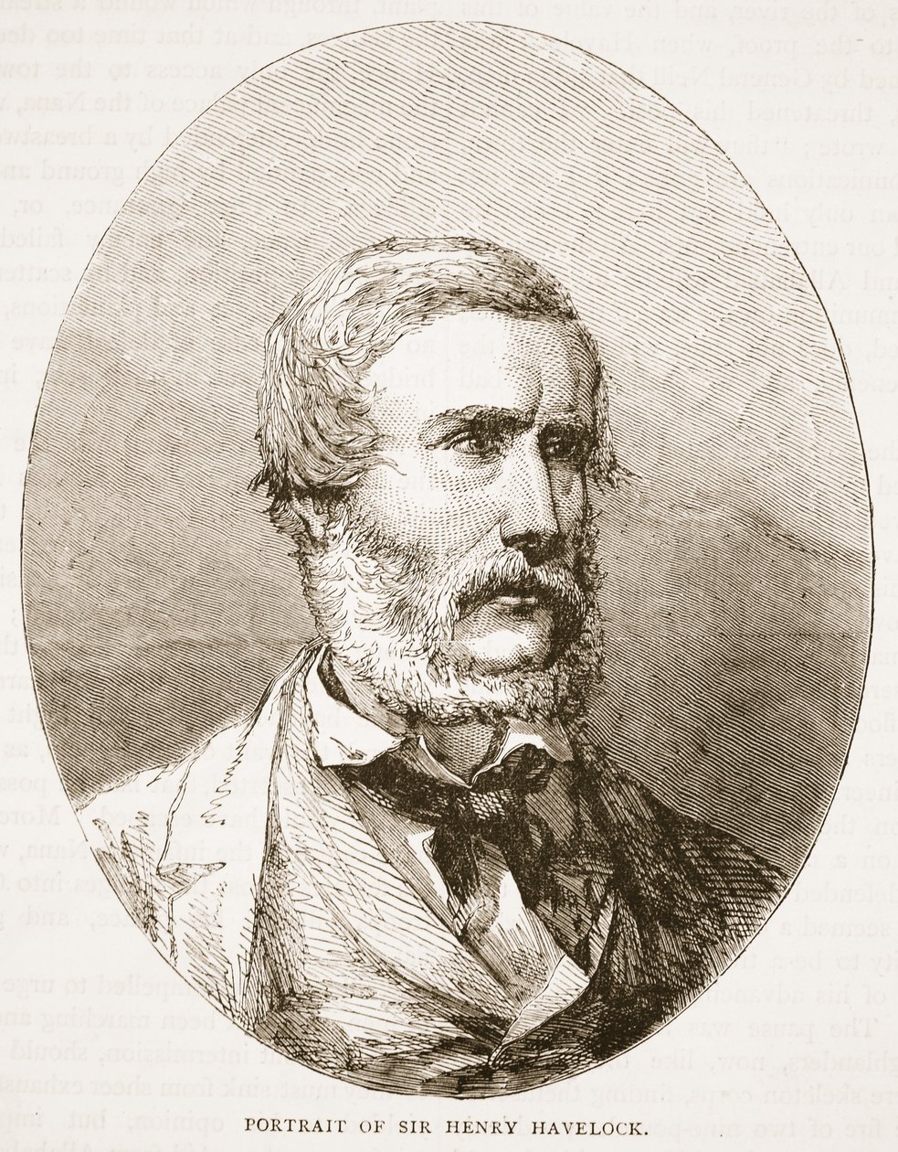 Ritratto di Sir Henry Havelock, illustrazione da Cassells Illustrated History of England da English School