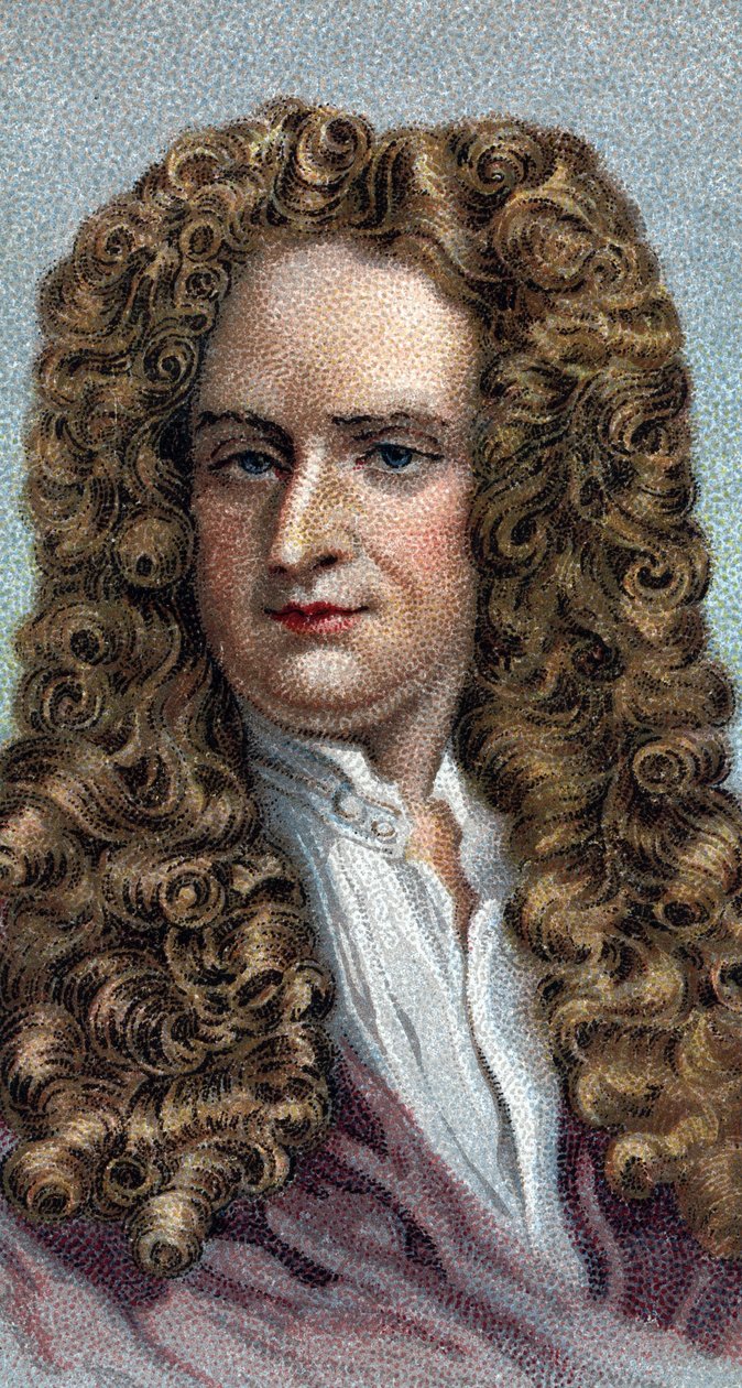 Ritratto di Sir Isaac Newton 1642-1727, fisico e matematico inglese - Dalla serie 