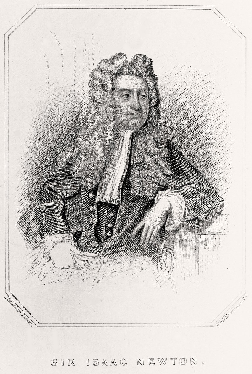 Ritratto di Sir Isaac Newton da English School