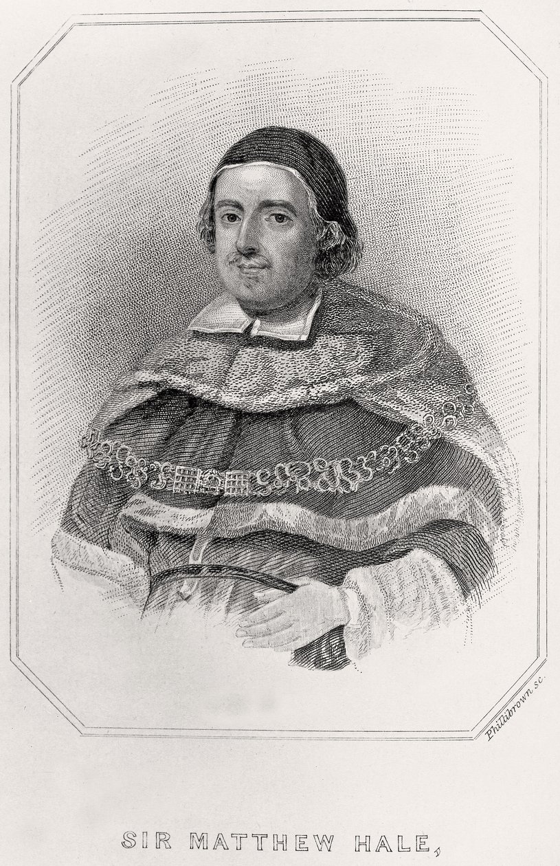 Ritratto di Sir Mathew Hale, 1835 da English School