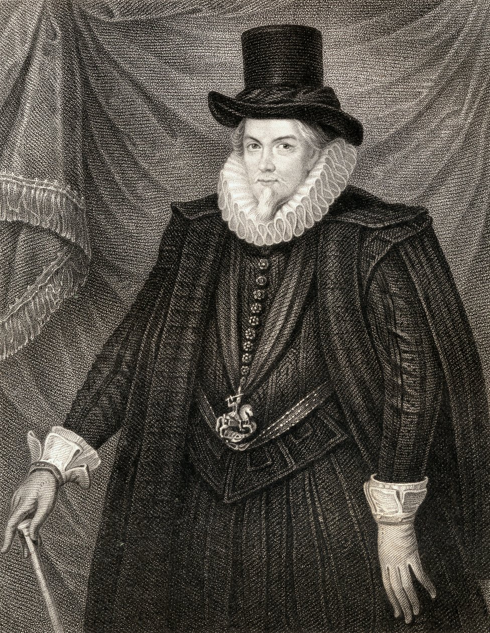 Ritratto di Thomas Cecil, 1° Conte di Exeter, da Lodges British Portraits, 1823 da English School