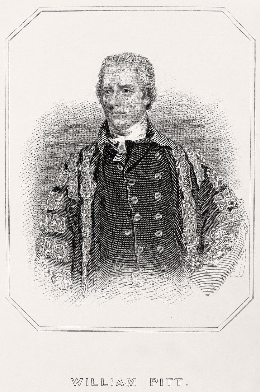 Ritratto di William Pitt, 1835 da English School