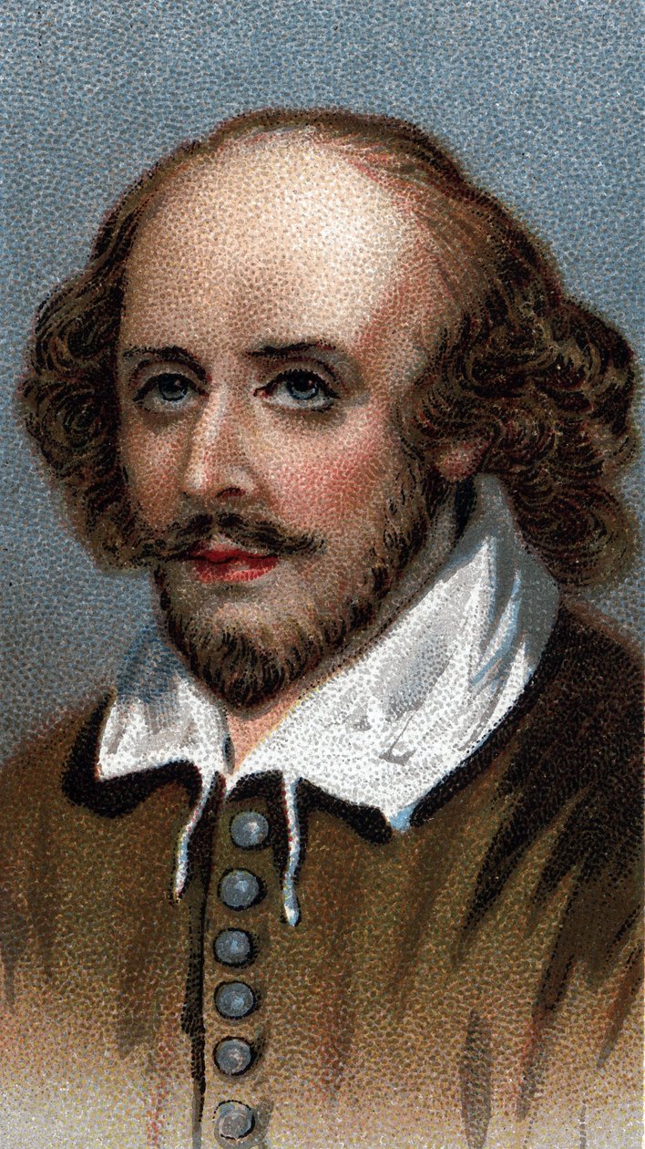 Ritratto di William Shakespeare, drammaturgo inglese - Dalla serie 