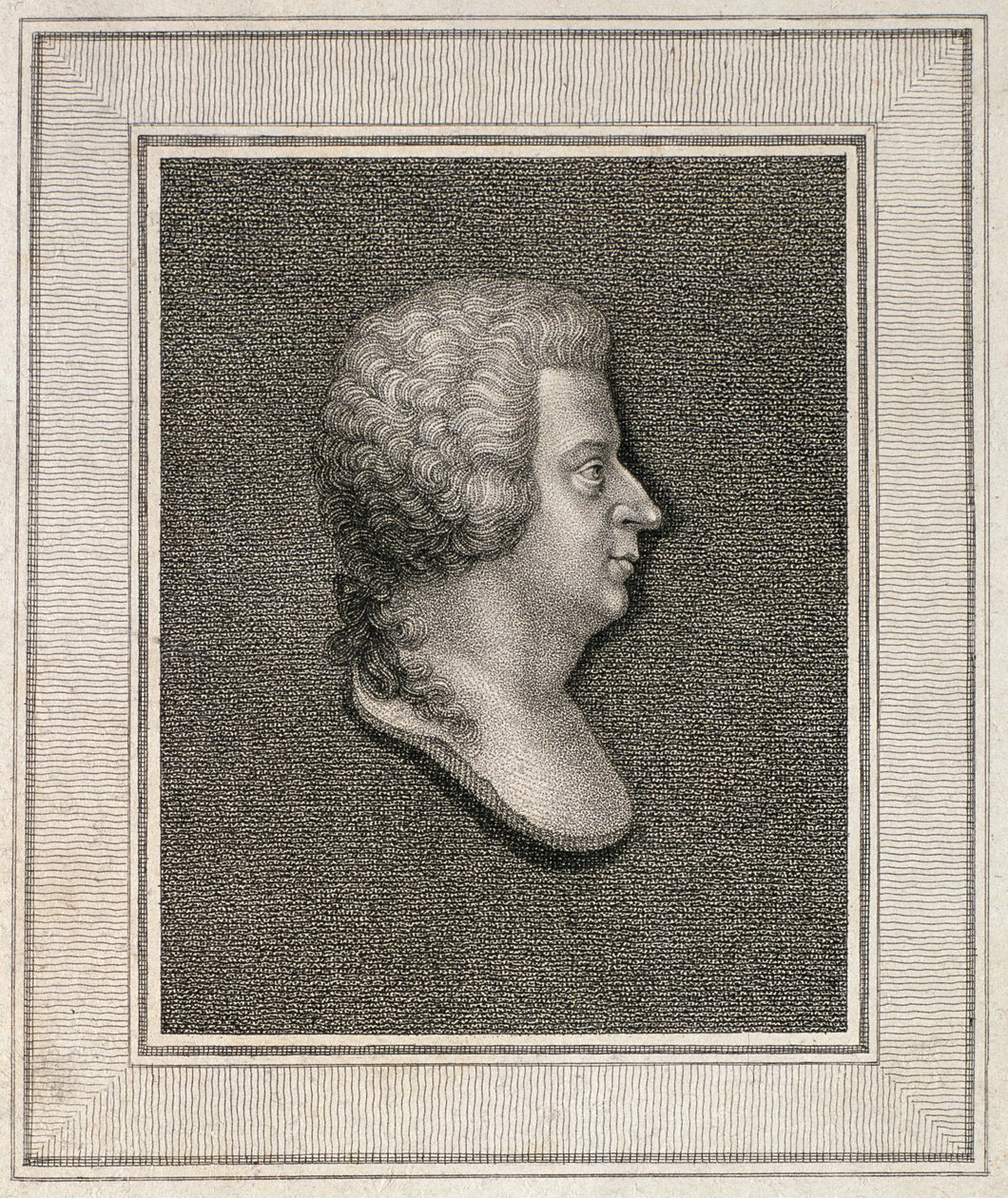 Ritratto di Wolfgang Amadeus Mozart, pubblicato nel 1814 da English School