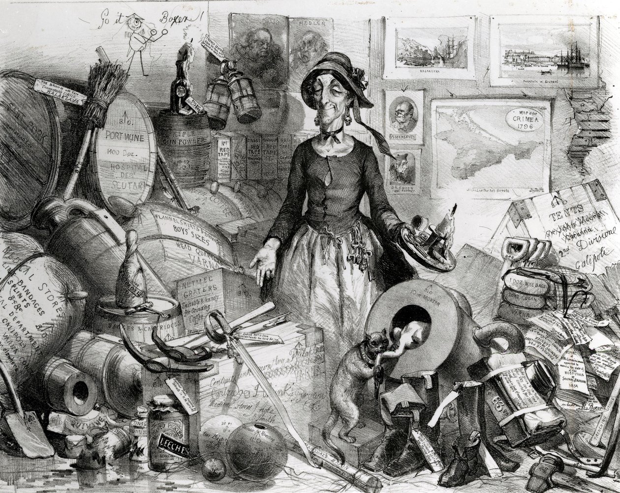 Ritratto della celebre Mis(s)-Management rispettosamente dedicato ai suoi ammiratori, 1855 da English School