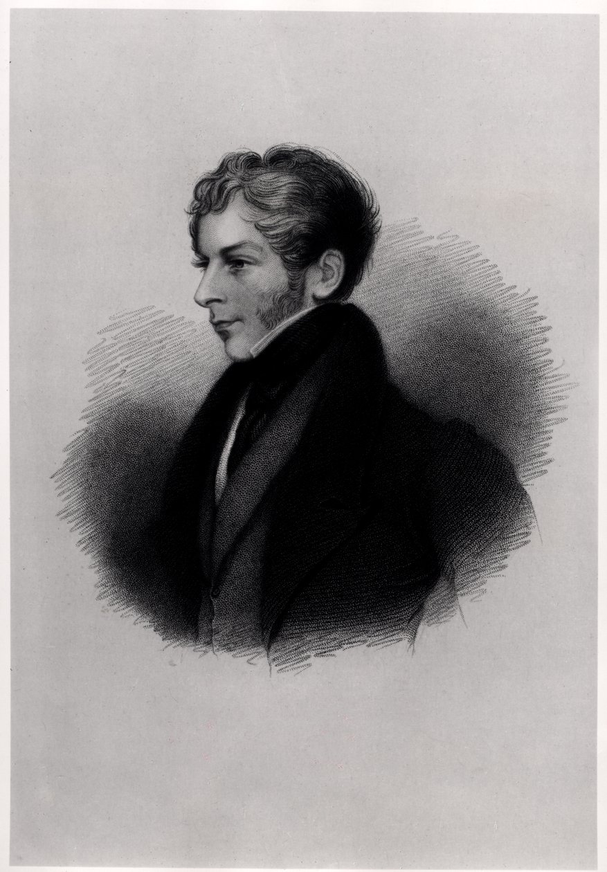 Ritratto del Conte di Clare, da Illustrations to the Life and Works of Lord Byron, Volume II, di E.F.Fuden, 1833-34 da English School