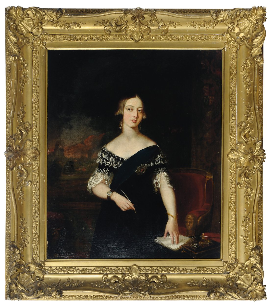 Ritratto della giovane Regina Vittoria da English School