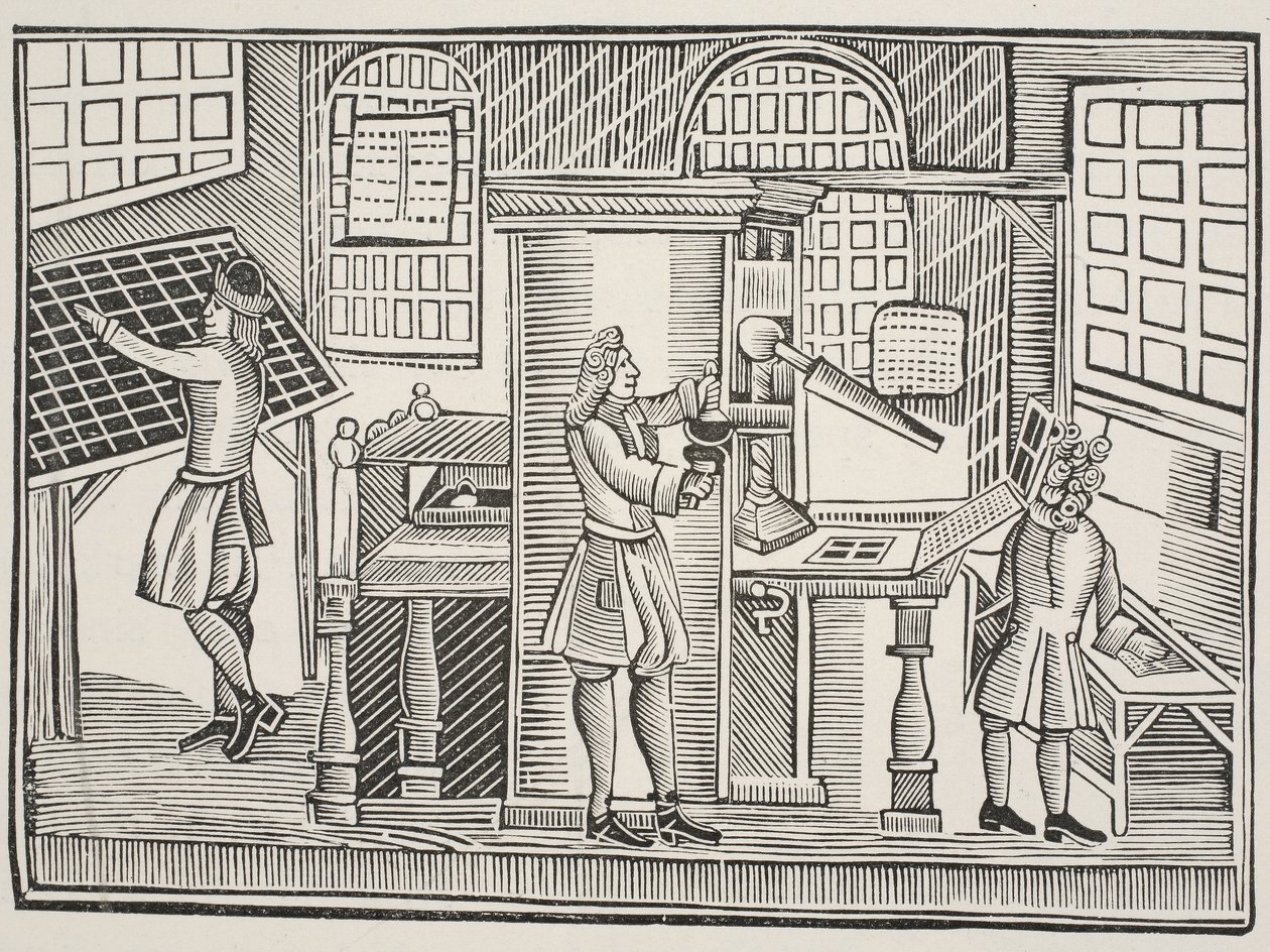 Tipografia, c.1710 da English School