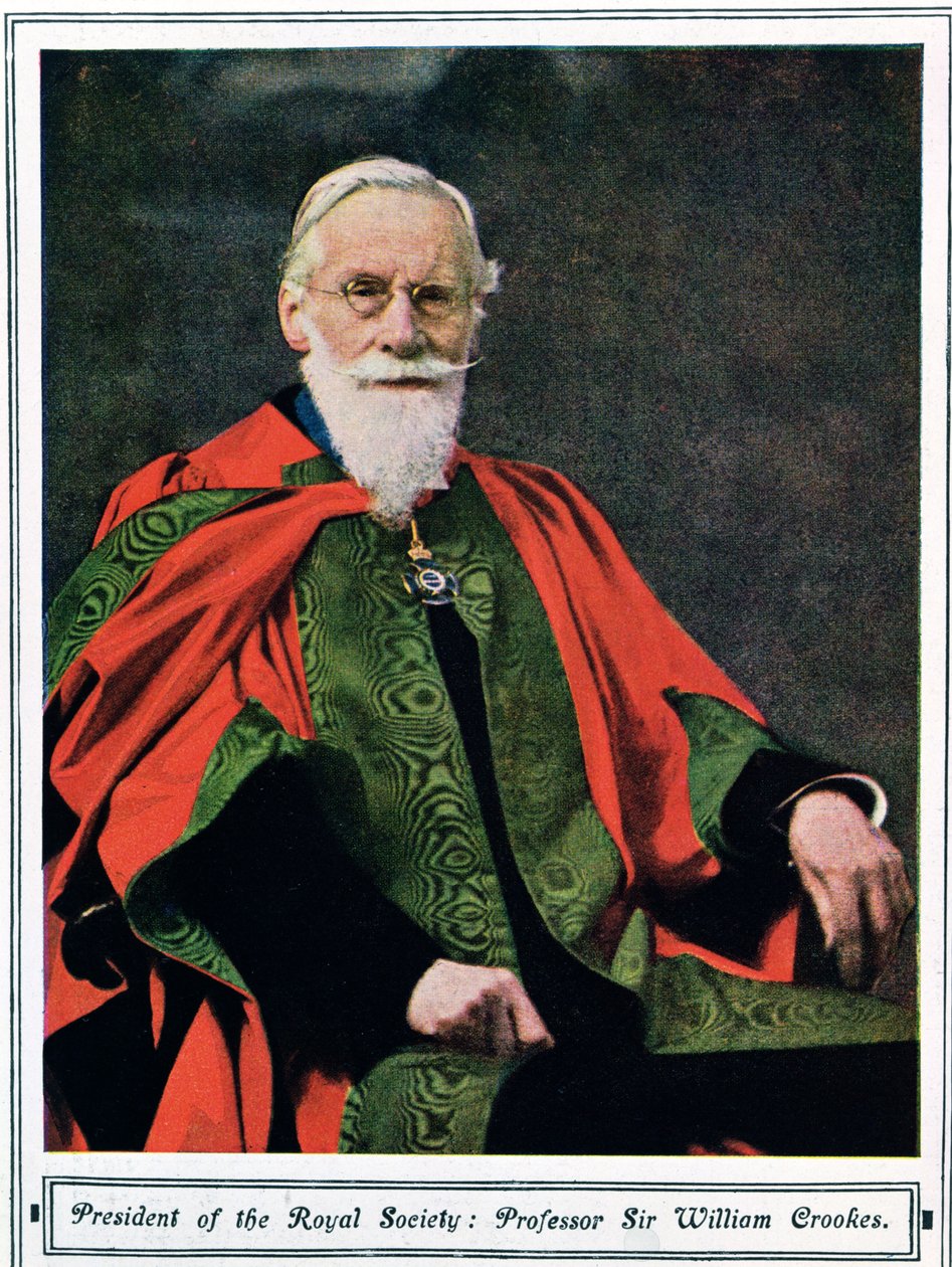 Professor Sir William Crookes (1832-1919) da Illustrated London News, maggio 1914 da English School