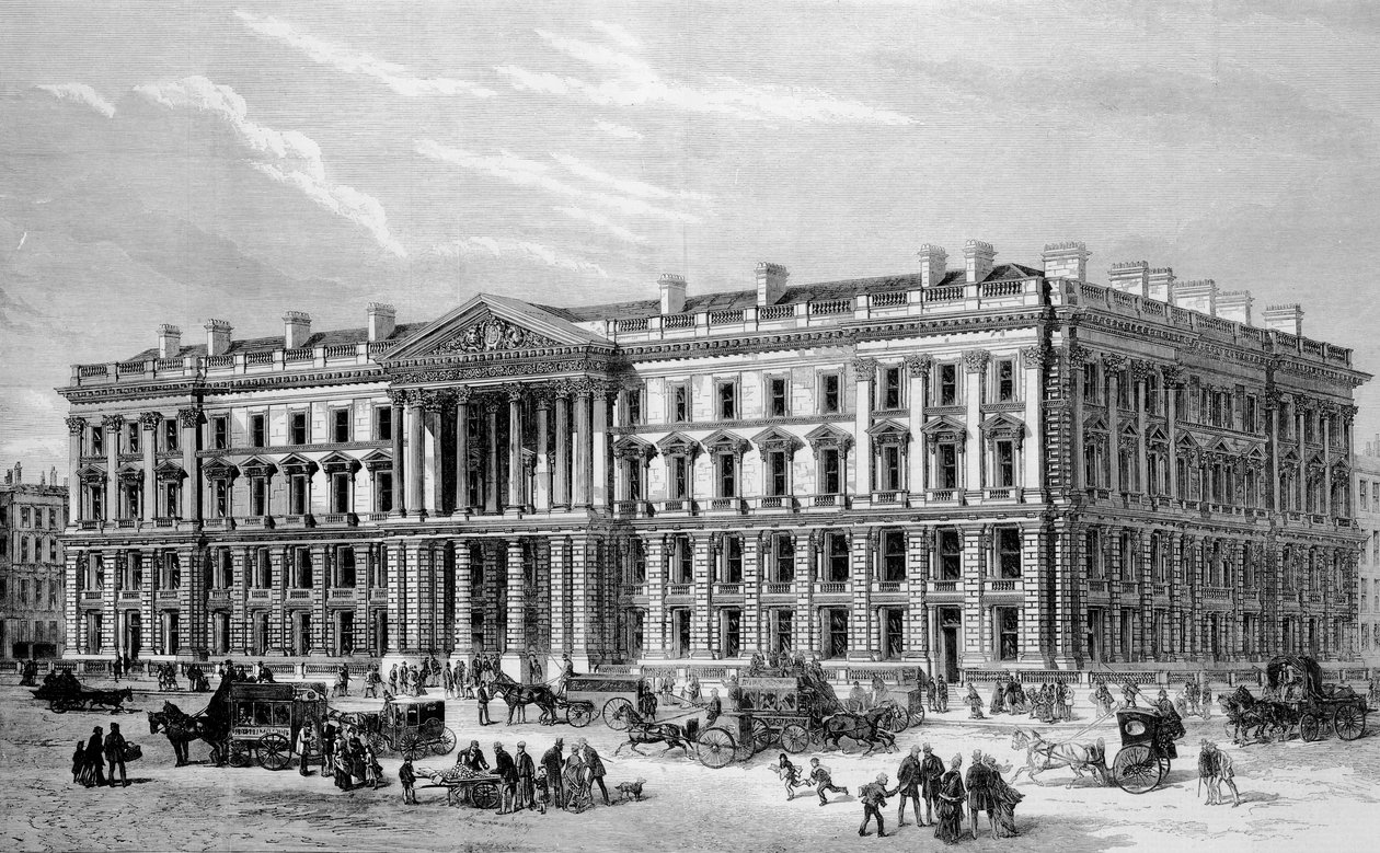 Proposta di nuovi edifici del General Post Office a St Martin-le-Grand da English School