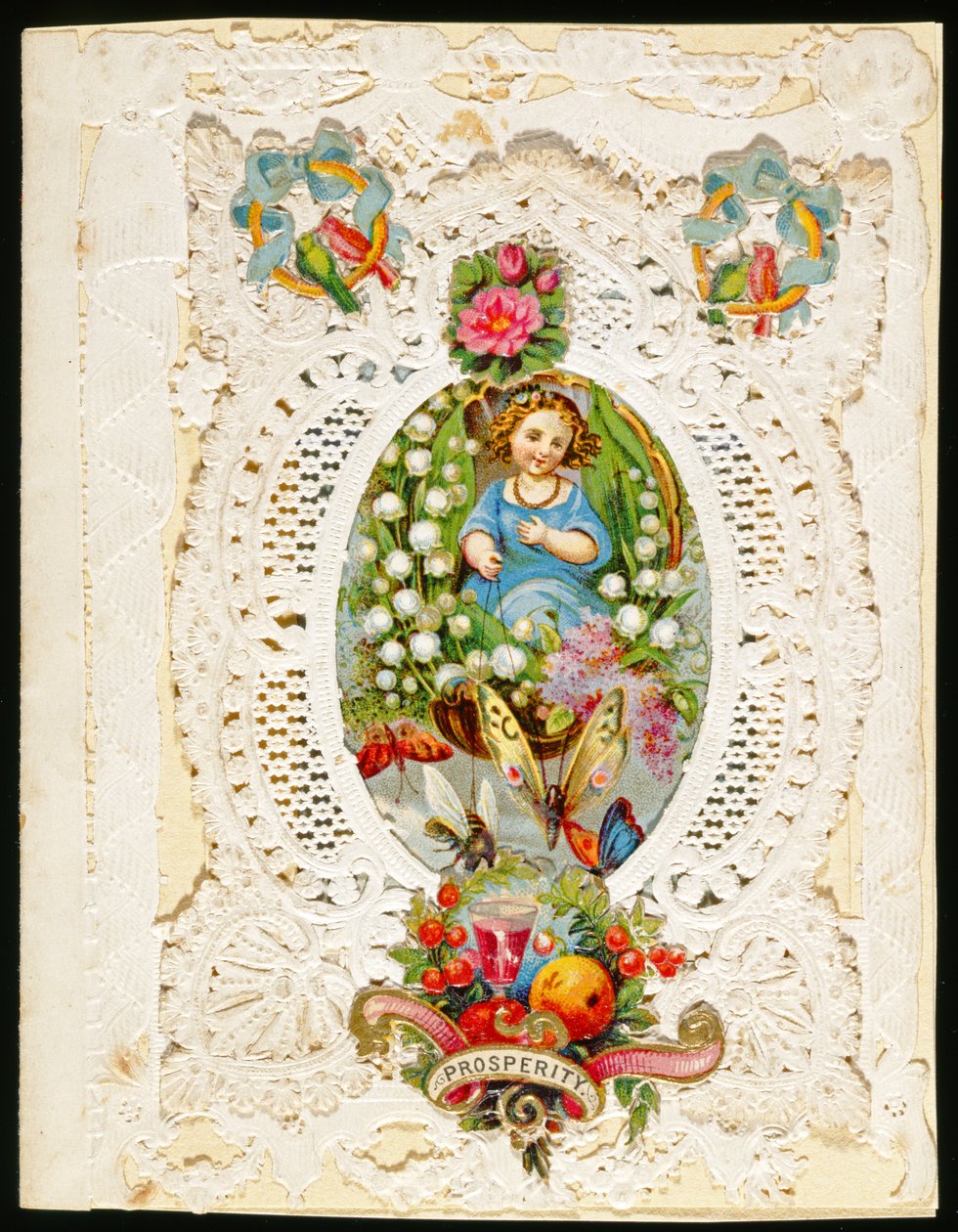 Prosperità, biglietto di San Valentino, c.1870 da English School
