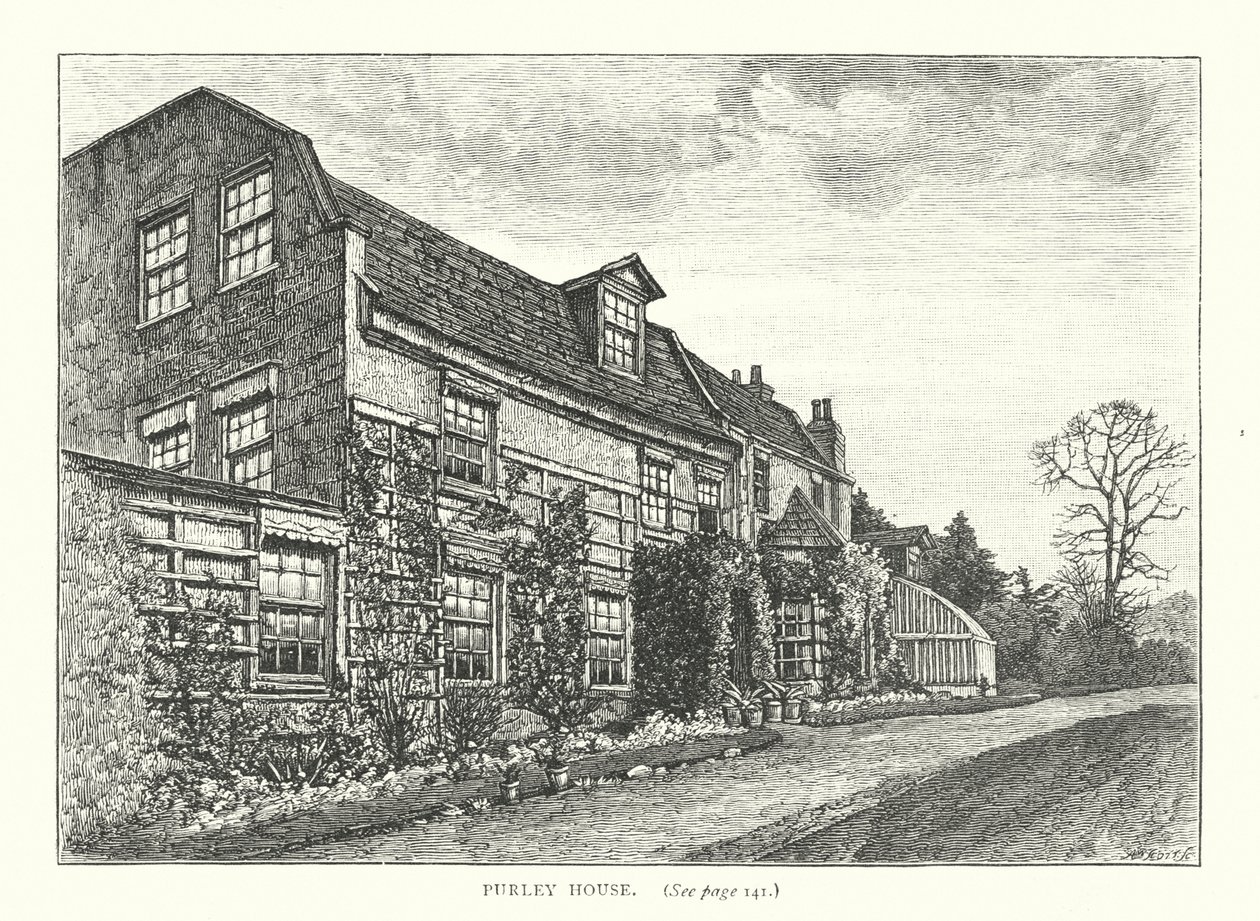 Casa Purley (incisione) da English School