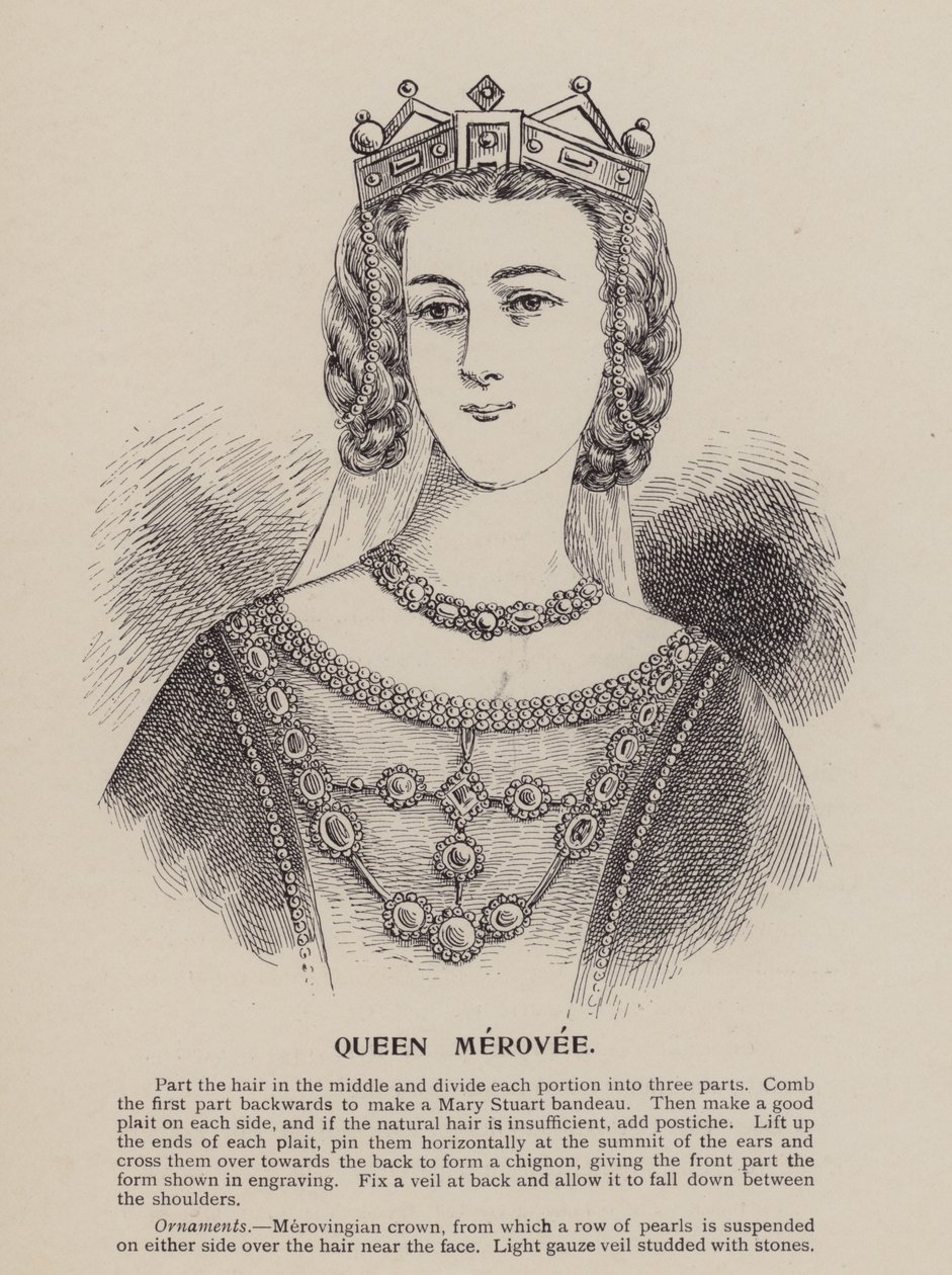 Regina Merovee (incisione) da English School