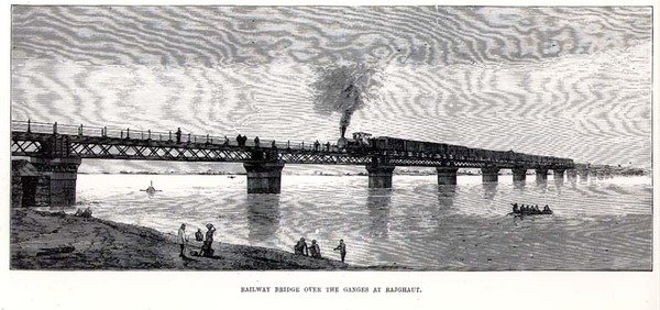 Ponte ferroviario sul Gange a Rajghaut da English School
